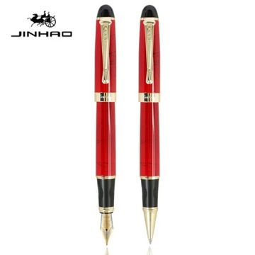 2PCS/Lot JINHAO X450 High Quality Luxury Metal Iridium Gold Pen