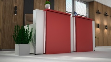 Стойка ресепшн R25 250x80см LED