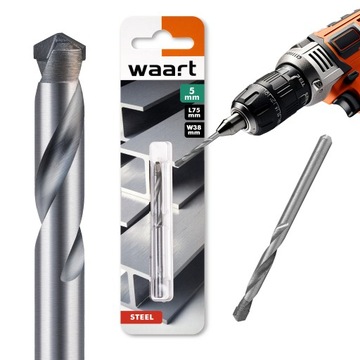 Wiertło do Metalu 5.0 mm WĘGLIK SPIEKANY do Twardej Stali Tytanu Żeliwa