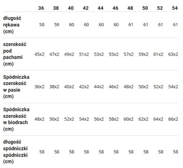 BIZNESOWY KOMPLET ŻAKIET + SPÓDNICA (36-54) 40