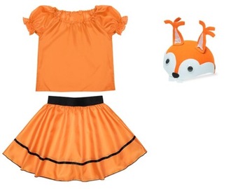 STRÓJ WIEWIÓRKA CZAPKA BLUZKA SPÓDNICZKA 116-128