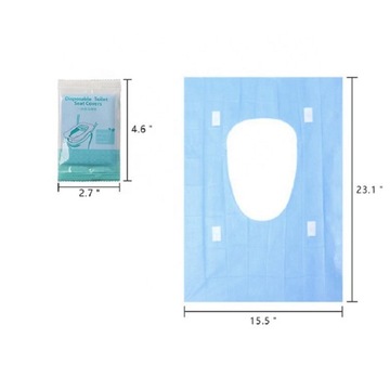 20 переносных одноразовых чехлов на сиденье унитаза, синие