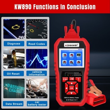 KONNWEI KW890 Профессиональный автомобильный сканер OBDII