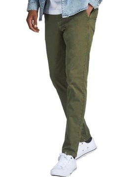 JACK&JONES KHAKI SPODNIE TYPU CHINOSY (29)