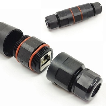 MUFA hermetyczna ZŁĄCZE WODOODPORNE kablowe ethernet RJ45 LAN IP68 internet