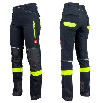 SPODNIE SOFTSHELL ROBOCZE LEKKIE ODBLASKOWE L 50