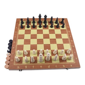 Składane drewniane szachy 39x39cm gra