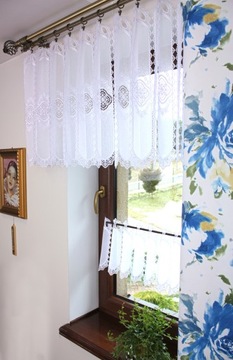 Заздростка Gipiura Белая штора-панель для кухни, высота 30 см