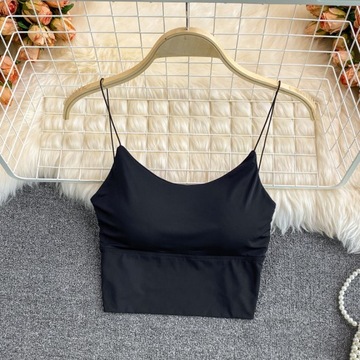CROP TOP NA RAMIĄCZKACH SEXY WYCIĘCIA BEZ PLECÓW