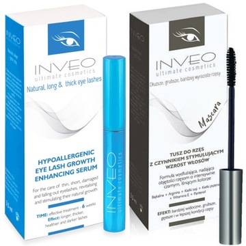 HYPOALERGICZNE SERUM + MASKARA TUSZ do RZĘS INVEO