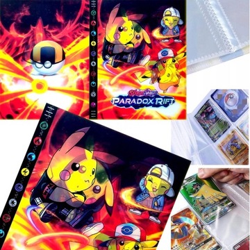 DUŻY ALBUM 3D EFEKT NA KARTY POKEMON 240szt KART KLASER PIKACHU Kolekcjoner