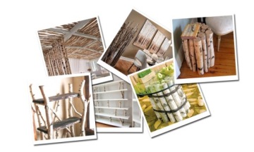 Палочки, украшения из веток березы, длина 100 см, 1 шт.