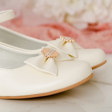 Формальная обувь девочек KBD-805 Ecru 34 Элегантные 22,6 см