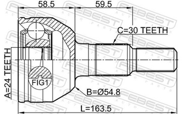 KLOUB LESK PŘEDNÍ 3210-SRX FEBEST CADILLAC CTS
