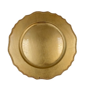 Podtalerz dekoracyjny złoty w królewskim stylu 33cm