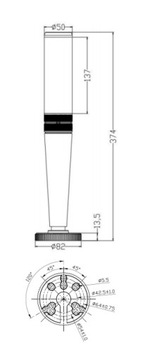 M4S-Y 24В Светодиодная сигнальная башня