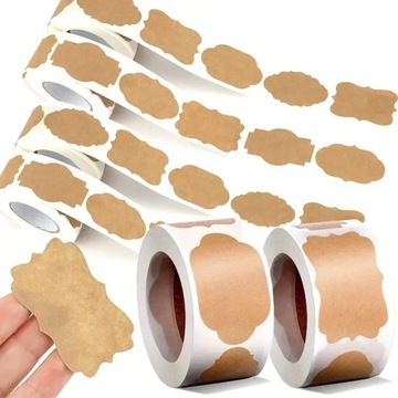 НАКЛЕЙКИ НА БАНКИ ДЛЯ СПЕЦИЙ САМОКЛЕЯЩИЕСЯ БАНКИ БЕЗ ПЕЧАТИ 300 шт.