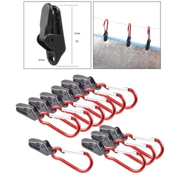 2 тента для палатки с карабинами в воротнике.