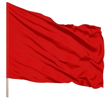 Flaga Sygnałowa Wyścigowa Czerwona Red 80x50 CM TUNEL PRODUCENT