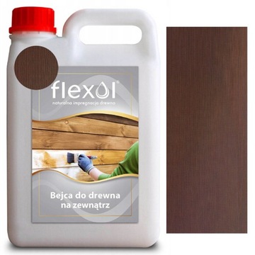 Bejca wodna jasny brąz do drewna 2L na zewnątrz Flexol