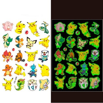 Tatuaże POKEMON Fluorescencyjne