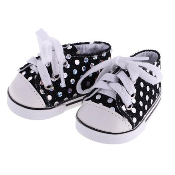 5 пар спортивной обуви на шнуровке с модными пайетками.