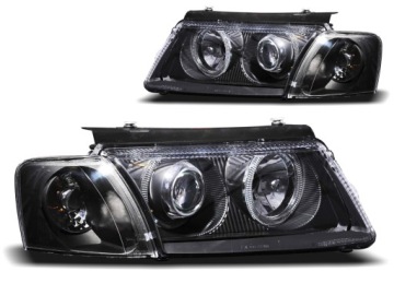 VW PASSAT B5 ЛАМПЫ 97-00R КОЛЬЦА АНГЕЛЬСКИЕ ГЛАЗКИ ЧЕРНЫЕ DEPO