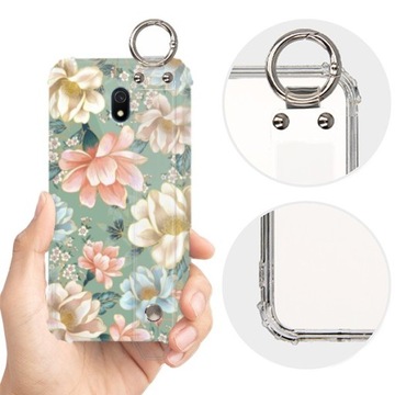 ETUI SHOCK+PASEK do XIAOMI REDMI 8A Kwiaty Wzory