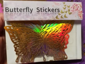 Бабочки 3D Золотые бабочки DIY наклейки на стену