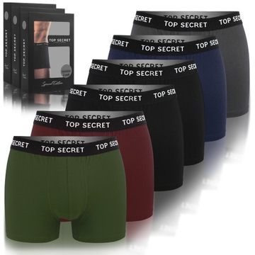 TOP SECRET Bokserki Męskie Bawełniane 6pak Rozmiar XL