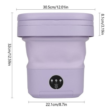 МИНИ ПОРТАТИВНАЯ СТИРАЛЬНАЯ МАШИНА ДЛЯ ПУТЕШЕСТВИЙ, АВТОМАТИЧЕСКИЙ ТУРИСТ, 11Л, ПУРПУРНЫЙ