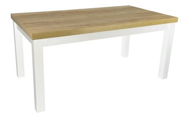 Stół HALIFAX EGGER Rozkładany Biały 100x200/300