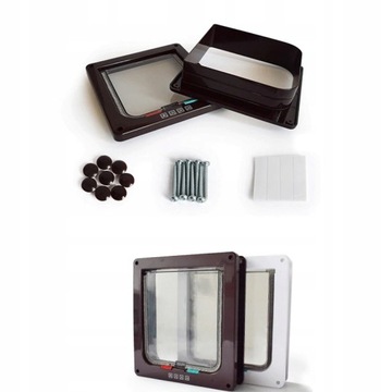 ДВЕРЬ ДЛЯ СОБАКИ/КОШКИ 4 СТОРОНЫ КОРИЧНЕВАЯ XL