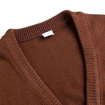 Men Knitwear Windproof Cardigan Sweater V-Neck Chi