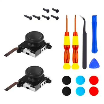 2x JOY-CON Analog v3 + BOGATY ZESTAW NAPRAWCZY Nintendo Switch JOYSTICK