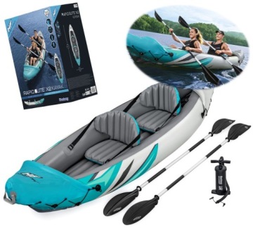 Надувной каяк для 2 человек. Сумка Elite Bestway 65142 Pump Paddle МОДЕЛЬ 2024 г.