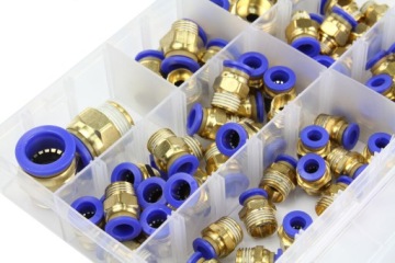 РАЗЪЕМ ПРЯМОЙ ПНЕВМАТИЧЕСКИЙ РАЗЪЕМ GW 1/4 1/2 1/8 НАБОР из 72 шт.