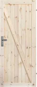 Drewniane Drzwi LOFT Z 80 prawe sosna surowa
