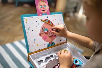 JANOD MAGNETIC PUZZLE Смешные мордашки Мальчик 3+ Магнитикнига