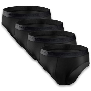 [Sesto Senso] 4x Slipy majtki Męskie z odkrytą gumą Wild Cat [M]