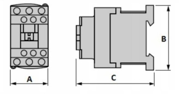 КОНТАКТОР LC1 D12 5,5 кВт, катушка 12 А, РЕЛЕ 230 В