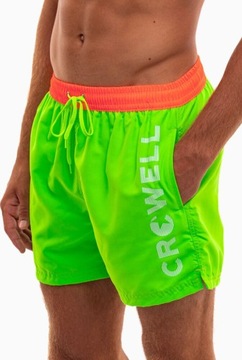 ШОРТЫ ДЛЯ ПЛАВАНИЯ CROWELL FLUO ЗЕЛЕНО-ОРАНЖЕВЫЕ НЕОНОВЫЕ размер 3XL