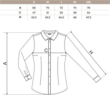 MALFINI PREMIUM DYNAMIC 263 ELEGANT женская рубашка с длинным рукавом XXL