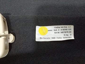 PEUGEOT 607 POLIČKA KUFRU ZADNÍ ROLETA 96355414ZR
