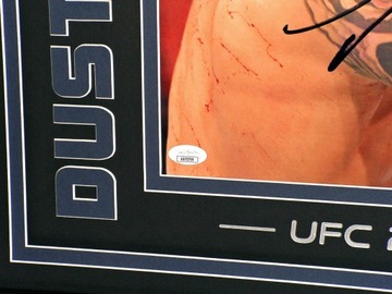 Дастин Порье Макс Холлоуэй Автограф в красивой рамке! Сертификат редкости