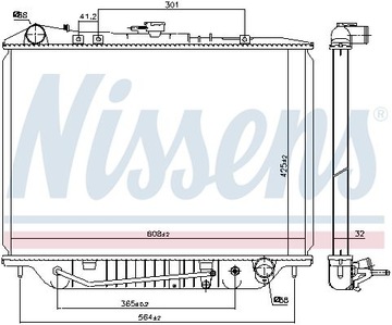 CHLADIČ VODY 63117 NISSENS OPEL CAMPO