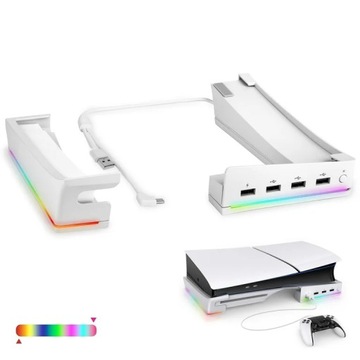 Подставка для зарядки RGB Base 4 USB-порта ПОДСТАВКА ДЛЯ PS5 Slim