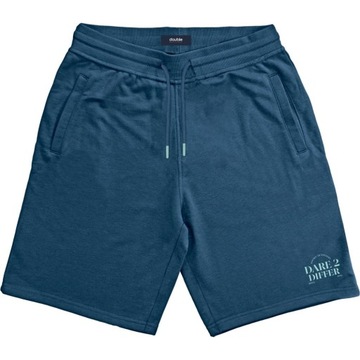 Duże spodenki dresowe bawełniane Double MS-603 ciemnoniebieskie 6XL
