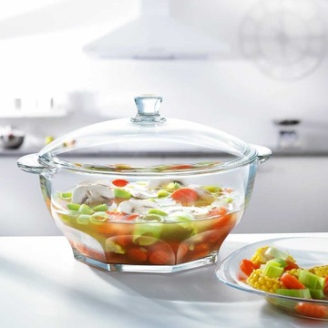 СТЕКЛЯННАЯ ВАЗА С КРЫШКОЙ ГРАНИТ LUMINARC 1,5 Л