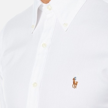 6 KOSZULA RALPH LAUREN POLO BIAŁA OXFORD SLIM M